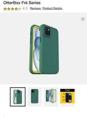 OtterBox Frē Series Green Case with Yellow Accents